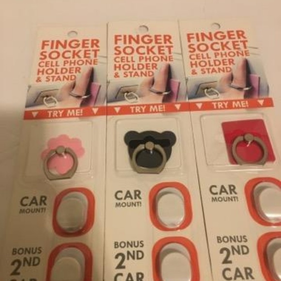 Accessories - 3 Finger  Socket cell phone holder  and stand.